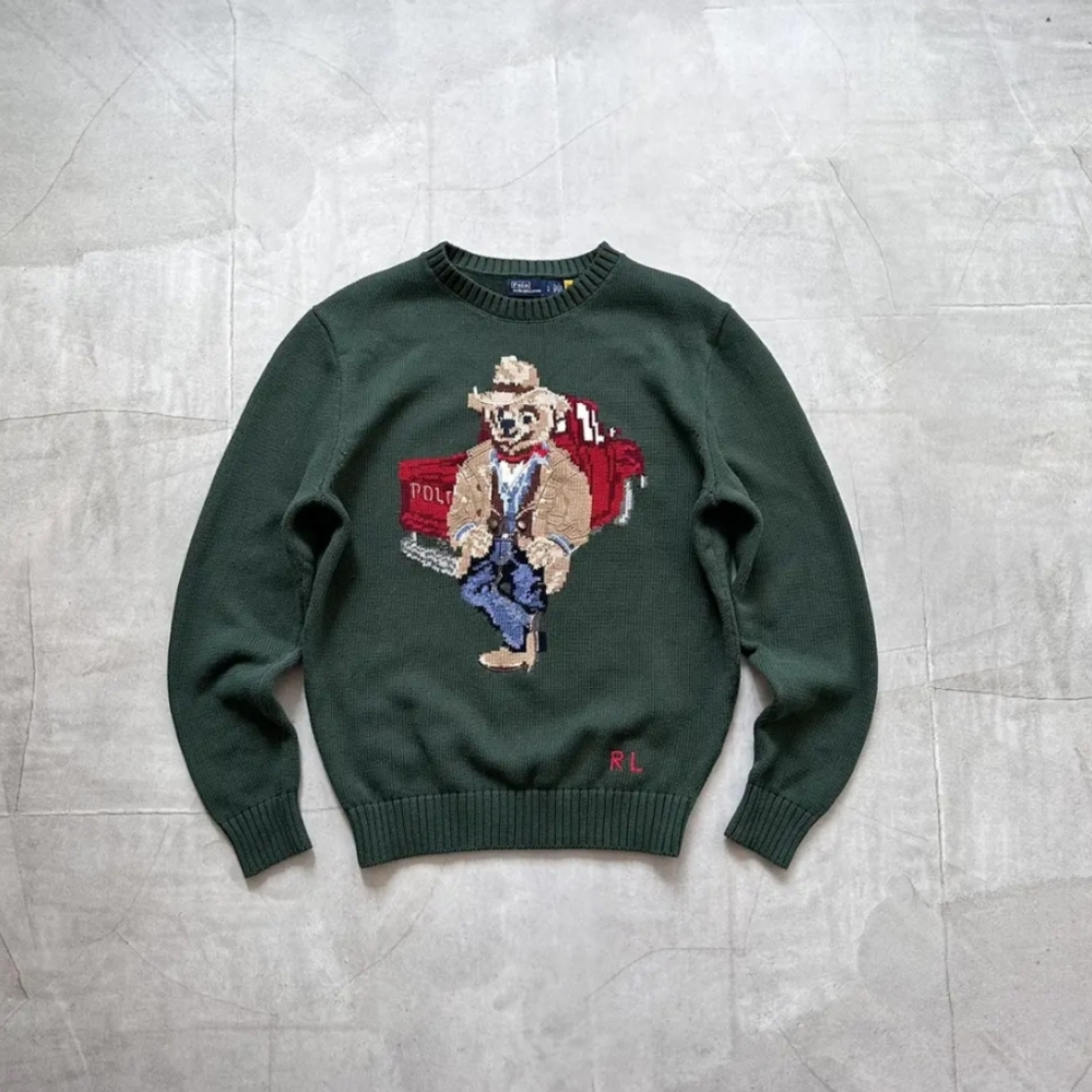 Polo Ralph Lauren Polo Bear Denim Knit Sweater